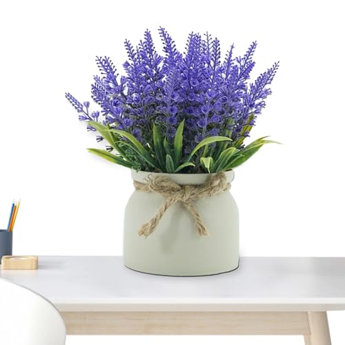 Plantas artificiales en maceta,Planta pequeña artificial - Decoración de flores realistas Plantas artificiales en macetas,Plantas de imitación de granja para bodas y reuniones en interiores y exterior