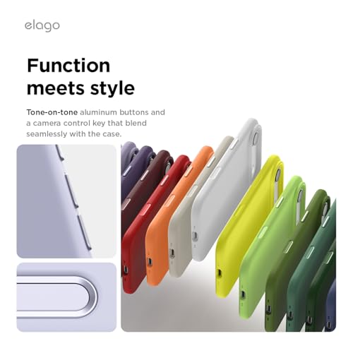 Image of elago for iPhone Air Case, Premium Magnetic Silicone Case, Compatible with MagSafe, Liquid Silicone Material, Protective Cover, Shockproof, Slim Phone, 6.5 inch (Purple)