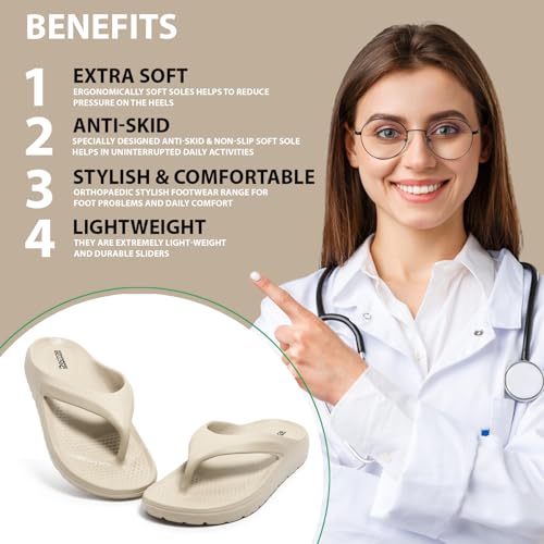 Image of DOCTOR HEALTH SUPER SOFT Floats women soft slippers with mild acupressure | Comfortable, stylish, and bright colorful flip flops | Lab tested Cushion and Bounce | Cushioned Footwear