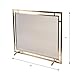 Modern Ember Gatsby Mesh Fireplace Screen in Aged Brass | Single Panel, Heavy-Duty Steel Frame with Powder-Coated Finish | Mesh Screen is Heat & Corrosion Resistant | Fits Standard Fireplaces