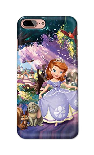 Image of PRINTFIDAA Cartoon Little Girl with Crown and Pet Animals Printed Designer Hard Case for iPhone 7 Plus (5.5 inch) / iPhone 8 Plus (5.5 inch), A1784, A1661, A1785 Back Cover -(e) RPM1008