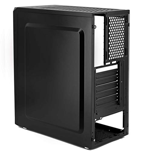 DeepGaming DeepAbyss Case Gaming PC ATX/Micro ATX con 16 modalità di illuminazione RGB, finestra laterale in vetro temperato, supporto fino a 6 ventole