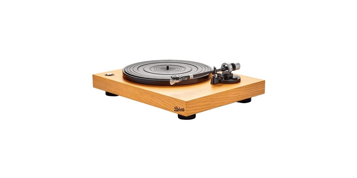 Roberts Stylus – Montage Simple, Tourne-Disque Vinyle Haute fidélité Classique avec préampli commutable, chêne Clair
