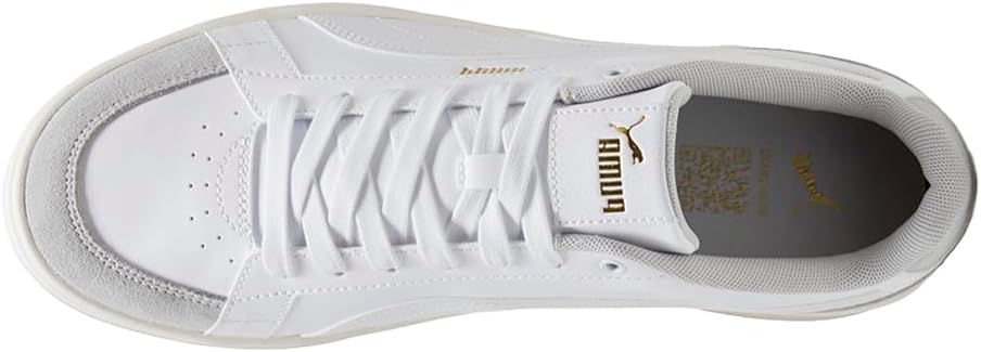 PUMA Mens Court Classico Sport Lace Up Sneakers Shoes Casual - White - Image 4