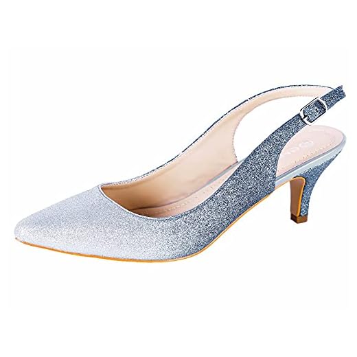Greatonu Zapatos de Tacón de Aguja con Tira Trasera en el Tobillo para Boda y Fiesta Plateado Talón Abierto Diseño Elegante Modo para Mujer Talla 41 EU