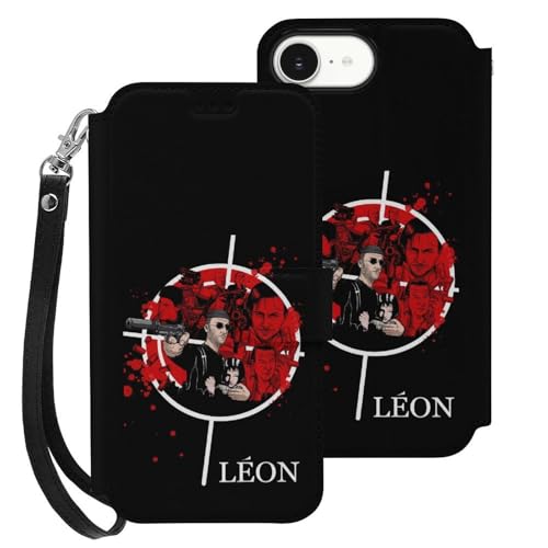 iPhone 16 E用 ケース 手帳型 レオン Leon マチルダ 映画 Iphone16用カバー アイフォン16 用 ケース スマホケース おしゃれ 人気 財布型 PUレザー 携帯カバー カード収納 スタンド機能