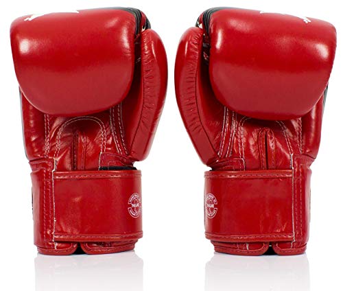 Image of Fairtex Muay Thai Style Sparring Gloves, Red /Black, 16-Ounce