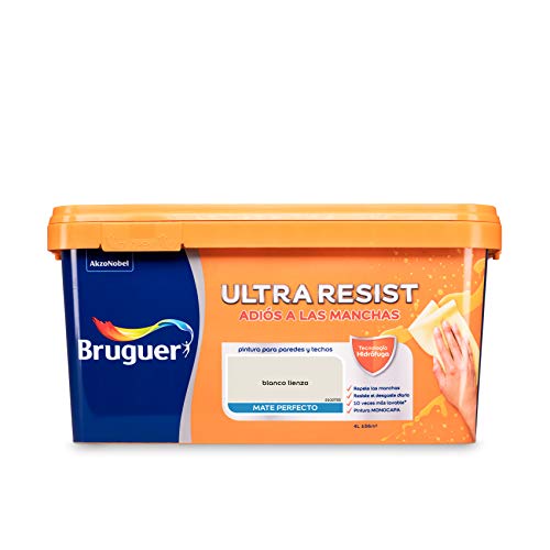 BRUGUER UR040 ULTRA RESIST Pintura para paredes ultra lavable Blanco Lienzo 4L