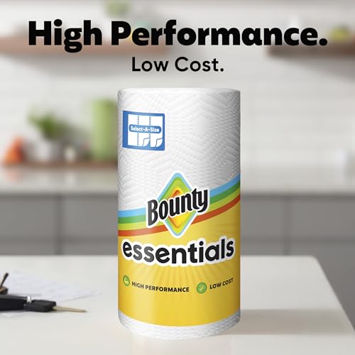 Bounty Essentials Select-A-Size Paper Towels, 6 Double Rolls, White, 108 Sheets Per Roll - image 8