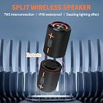 CYBORIS 2 in 1 Portable Splittable Bluetooth Speaker, Waterproof Split Wireless Speaker Bluetooth V5.3 with 20W Loud Stereo Sound, 24H Playtime, True Wireless Pairing for Home, Outdoor or Travel