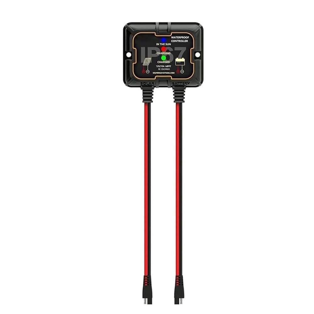 Jnchdghwa Waterproof 10A 12V for, Gel& Lithium Battery Support Solar Charge Controller, Portable Intelligent Panel