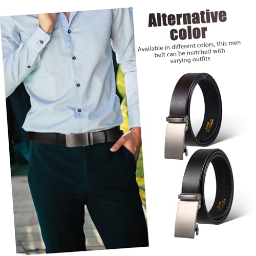 Retro Automatic Buckle Belt for Men Adjustable Ratchet Waist Belt for Casual and Formal Attire Stylish Jean and Trouser Accessory3