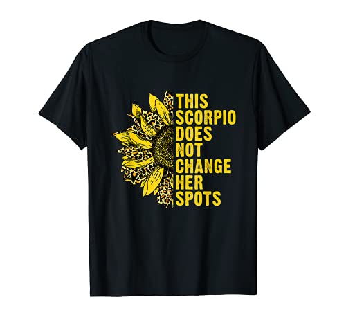 Scorpion imprimé tournesol léopard pour femme et fille T-Shirt