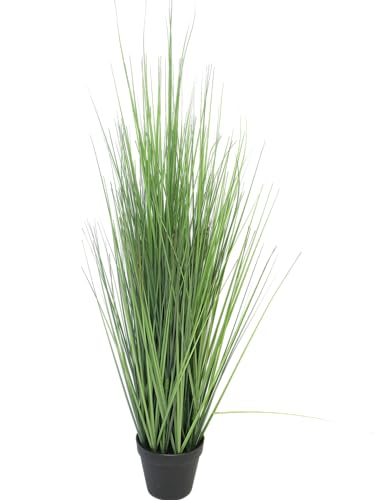 mucplants Kunstgras Schwingel im Topf - Künstlich & Naturgetreu - Dekogras Grasbüschel Ziergras Ufergras Grasbusch Schilfgras (Höhe ca. 86cm)