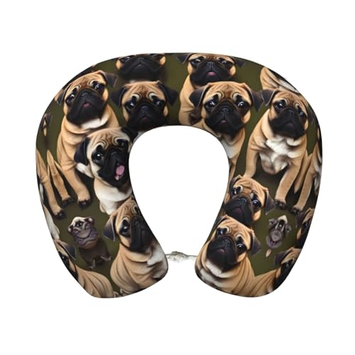 Almohada de viaje con espuma viscoelástica negra miniatura 1