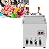SMRHBWXS Kommerzielle Eiscreme-Rollmaschine, 220 V, Edelstahl, für Joghurt und frittierte Rollen, perfekt für Bars, Cafés und Dessertläden