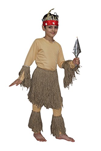 Image of Kaku Fancy Dresses Tribal Costume for Kids | Traditional Tribal Dress for Boys & Girls | Ideal for Fancy Dress, Stage Performance & School Theme Competitions