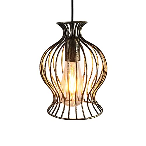 Suspension E26 industrielle en métal noble luminaire de plafond design vase