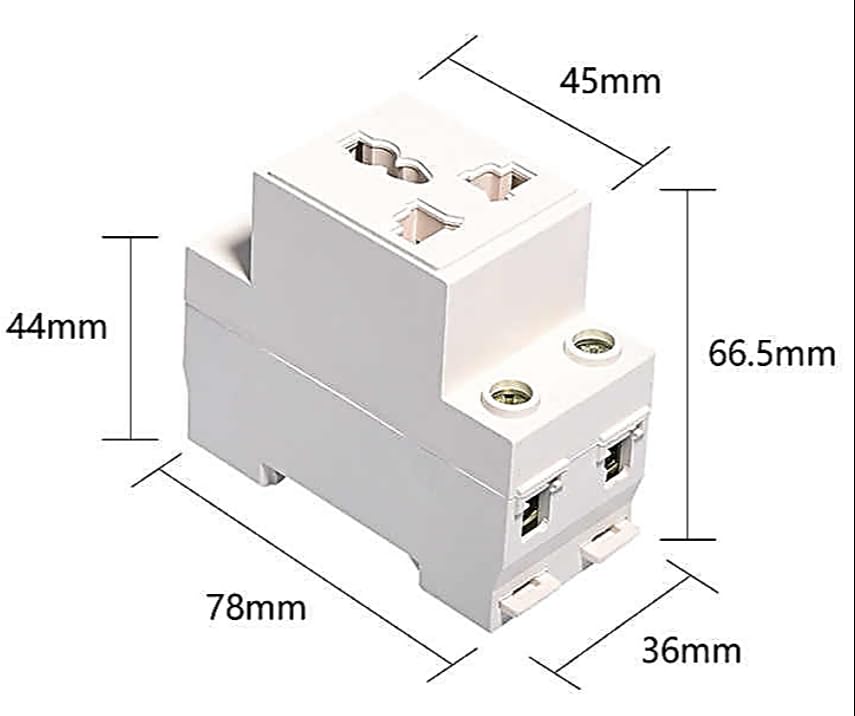 Image of XEXAGON DIN Rail Universal Modular Socket 10A 16A 250V AC Power Outlet Plug Industrial Distribution Box Rail Mount Socket for Electrical Panel Control Cabinet MCB Board Automation Use