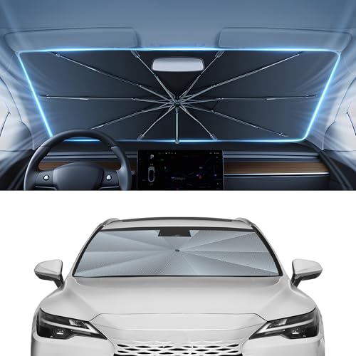 Image of Autorder Windshield Sun Shade Umbrella for 2023-2026 Lexus RX Accessories,Upgraded Ice Crystal Material,Easy Setup Umbrella Sunshade for Car Windshield,100% Sun Blocking