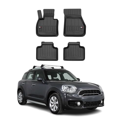 Tapis de sol en caoutchouc Mini Countryman F60 2017-2024 OMAC Noir Premium