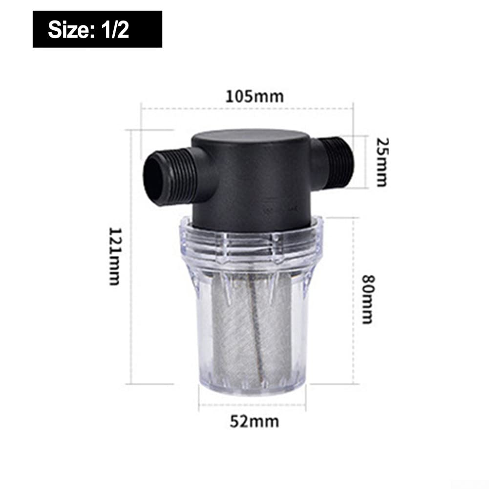 HpLive Filtre Pompe à Eau 1/2" Avec Maille Inox 200 – Protège Ton Système D'Arrosage Jardin & Piscine