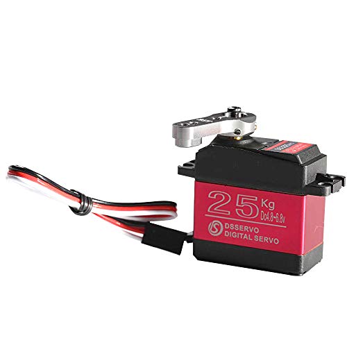 Servo Waterproof High Torque Update - 25KG Full Metal Gear Digital Servo Baja Servo Mechanical arm Fittings Baja RC Cars (270 Degree Control Angle)