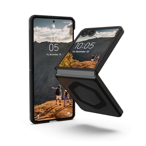 URBAN ARMOR GEAR UAG Compatible with Samsung Galaxy Z Flip 7 Case Mouve - Magnetic Charging Transparent Clear Rugged Military Grade Protective Cover, Ash