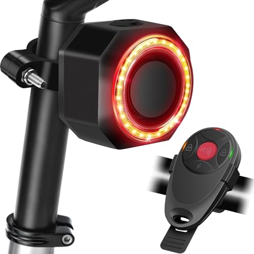 Alarme De Velo Antivol Alarmes De VéLo avec TéLéCommande sans Fil - USB-C Alarme Moto Tracker VéLo avec capteur de Mouvement antivol sans Fil 110 DB pour...