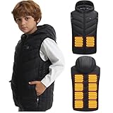 🔥【Matériau de haute qualité】la veste chauffante est conçue avec un tissu en polyester compact et une fermeture à glissière étanche. Traitée par procédé à l'eau, l'eau n'est pas facile à adhérer, peut empêcher la petite pluie et la neige.