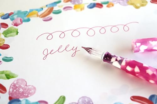 Image of 寺西化学 Teranishi Chemical Industry GLAAL-JP Guitar Glass Pen, Aurora, Long, with Cap, Jelly Pink
