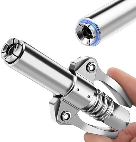 Akeoil Carbon Steel 2 Pieces 90 Degree Butter Gun Nozzle, Grease Fitting Compatible With All Grease Guns for Automobiles, Industrial Machinery, Equipment Farms, Etc