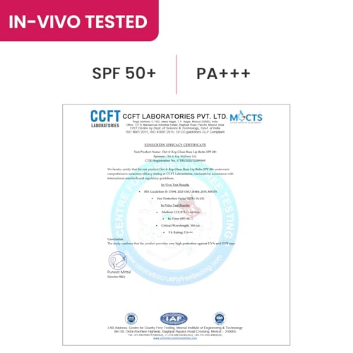 Dot & Key Cherry Lip-Balm SPF 50 (12gm) | Moisturization |For Smooth and Brightening | Shea Butter with Vitamin E | Tinted Lip-Balm for Glossy, Buttery Soft Lips | with Vitamin C for Dark Lips | For Women