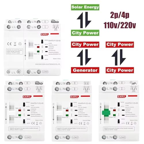 ATS Interrupteur de transfert automatique 4P 110V pour système photovoltaïque et réseau urbain