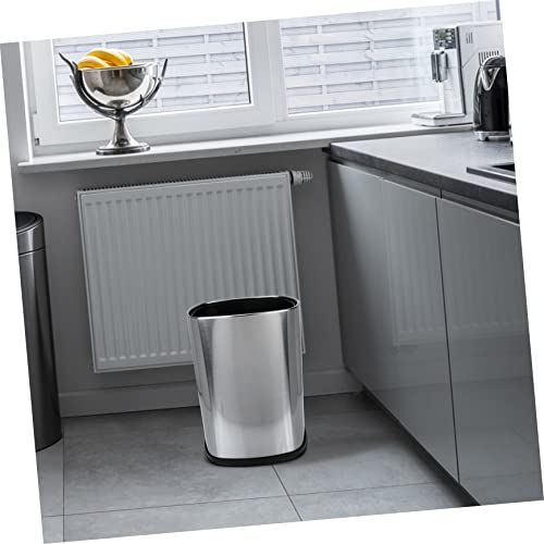 Caneca de basura rectangular de acero inoxidable Vaguelly miniatura 3