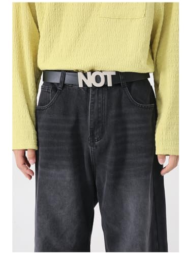 Image of HUNGSON Mens Baggy Jeans for Men Women Y2k Skater Vintage Plain Pants Casual Wide Leg Jeans Loose Fit Denim Jeans