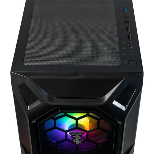 Image of ViprTech Ghost Gaming PC - AMD Ryzen 7 (4.1Ghz Turbo), AMD Radeon RX 580 8GB, 16GB DDR4, 500GB SSD, WiFi Bluetooth, RGB, Windows 11, Desktop Computer Tower Prebuilt, Onyx Black