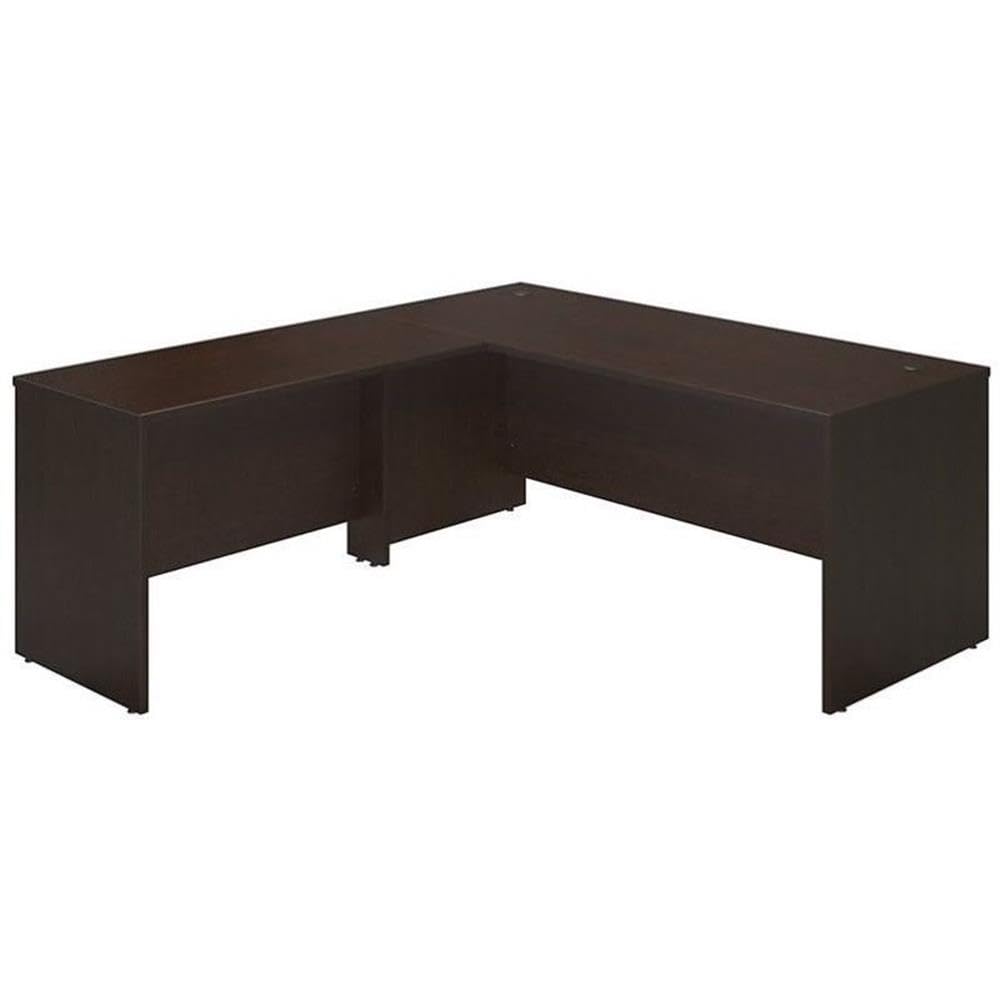 Bush Business Furniture Series C Elite 72W x 30D Desk Shell with 48W Return in Mocha Cherry, Mocha Cherry