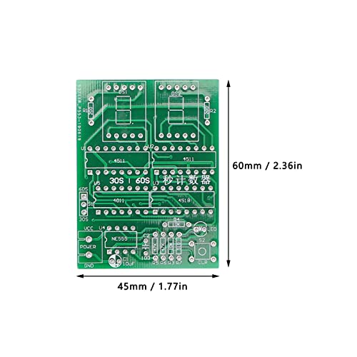 Zählermodul-Kit der 30-60er Jahre, einfache Stoppuhr-Touch-Tasten, digital, vernünftiges Schaltungslayout, Lötübungselektronik für Studenten zum Schweißen