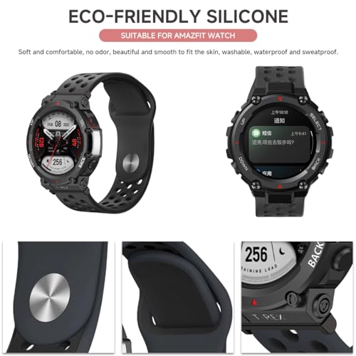 Image of YODI Strap Band Compatible with Amazfit T-Rex 2 Smartwatch Only Soft Silicone | Nylon | Chain | Leather Watch Straps with Installation Adjuster Tool For Amazfit TRex 2