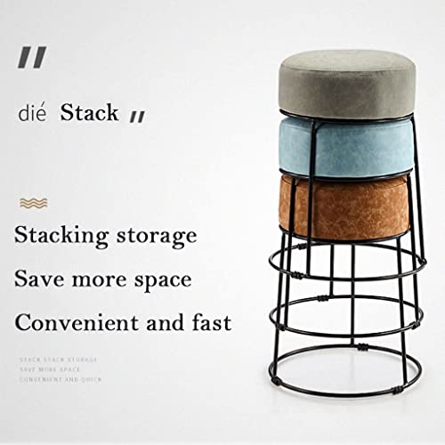 Tabourets de bar en fer forgé gris haute qualité style loft élégant - 6