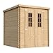 Gartenhaus Holz - Geräteschuppen Holz - Gerätehaus B204xL204xH202 cm/ 3.53 m2 - Fahrrad Schuppen - Gartenhäuser & aufbewahrung Wasserfestes Dach TIMBELA M309C
