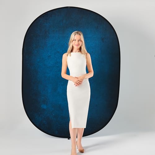 Fond bleu pliable pour vidéoconférence et diffusion en direct