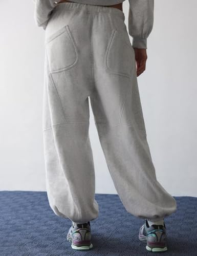 Yimoon Womens Wide Leg Sweatpants Baggy Cotton Athletic Joggers Elastic Waist Palazzo Harem Pants2