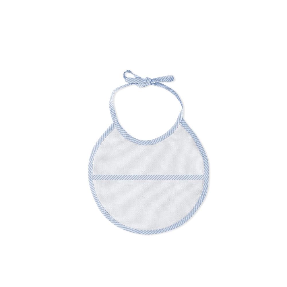 Interbaby - Capa de Baño Bebe Azul + Babero | Toalla Bebe con Capucha 100% Algodón, 100x100cm, Unisex | Suave, Cómoda, Ideal Recién Nacidos, Bebes y Niños Pequeños | Diseño Punto de Cruz Liso