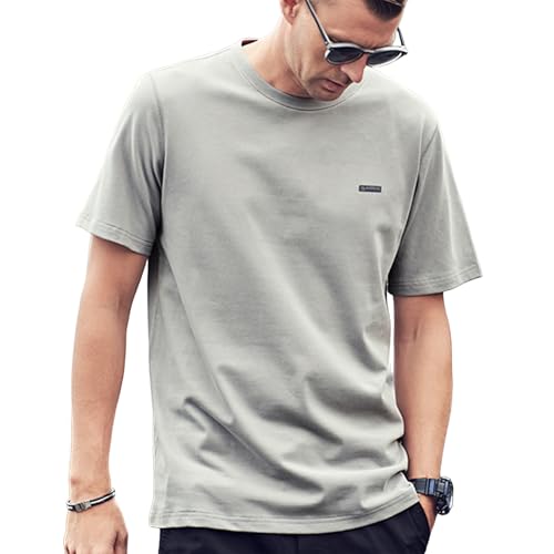 Liquid Ammonia Cool Water Light T 5A Lyocell Cotton Short-Sleeved T-Shirt Men's Embroidered Half-Sleeve Silhouette Loose