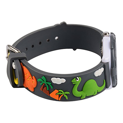 Venhoo Kids Watches 3D Cute Cartoon Waterproof Silicone Children Toddler Wrist Watches for Boys Little Child (Gray Cute Dinosaur)4