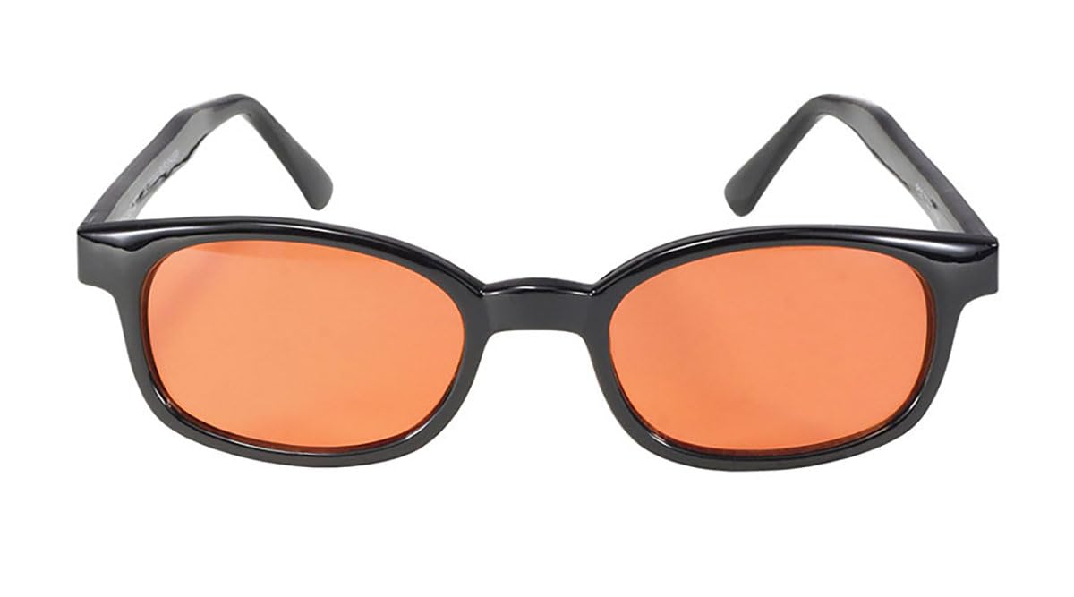 XKD's 1128 - Occhiali da sole per motociclisti, lenti arancioni, unisex