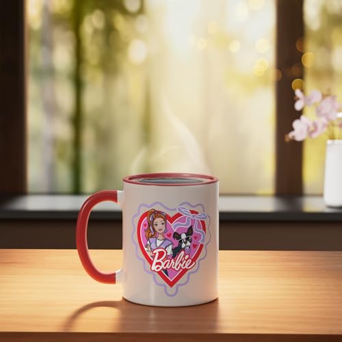 Taza de cerámica Barbie Día de San Valentín rojo/blanco miniatura 3