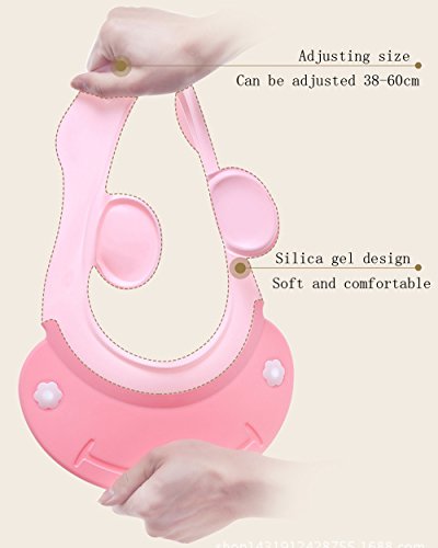 Amtooch Baby Bath Shampoo Cap Wash Shower Visor Hat Prevent Water From Entering The Eyes And Ears Adjustable Bathing Tub Head Hair Rinser Shield Protection Kids And Toddler (Pink) #TOP1